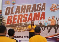 HUT Bhayangkara Ke-80, Polrestabes Semarang Gelar Pasar Rakyat dan Olah Raga Bersama Ribuan Warga