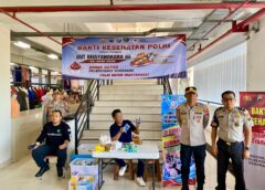 Sambut Hari Bhayangkara ke-80, Polrestabes Semarang Gelar Donor Darah dan Bhakti Kesehatan untuk Ratusan Warga di Pasar Johar